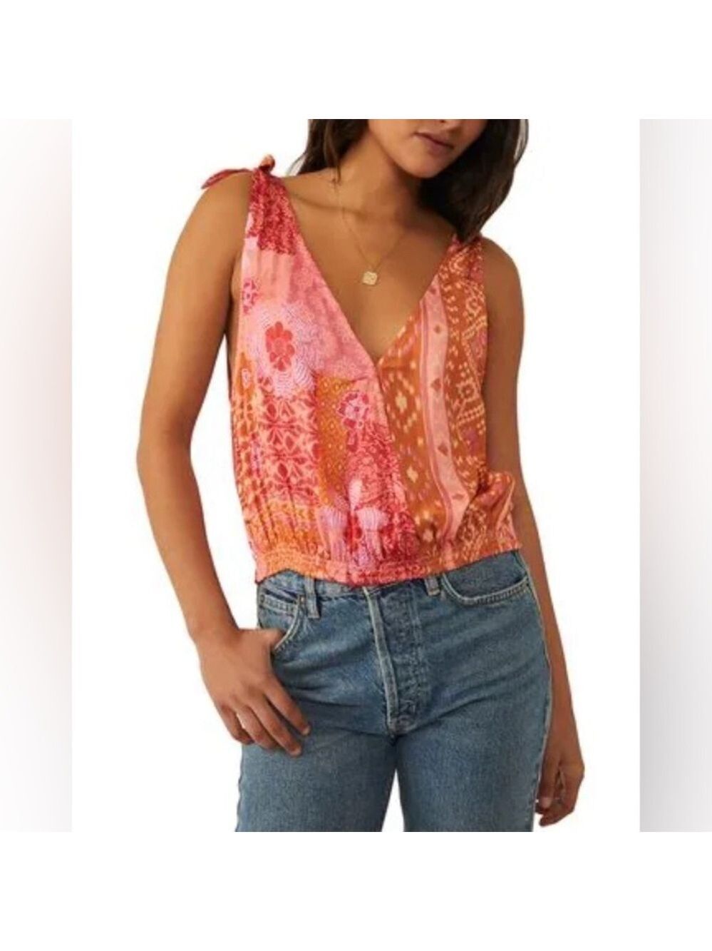 Free People Free People Tied to You Tank in Lemonade Combo size Small